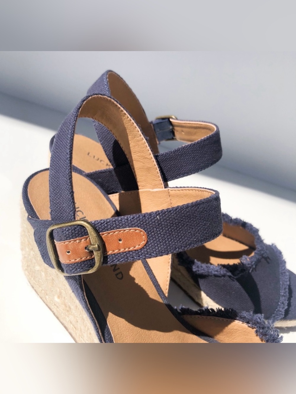 Lucky Brand navy blue wedges Size 9 - Picture 9 of 11